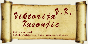 Viktorija Kusonjić vizit kartica